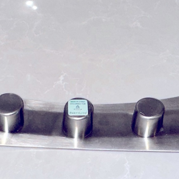 PartyLite Studio Taper Holder Brushed Stainless Steel Holds 5 Candles P7719 - Picture 3 of 5
